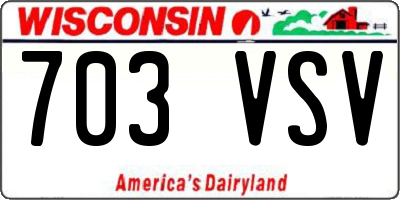 WI license plate 703VSV