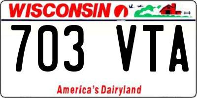 WI license plate 703VTA
