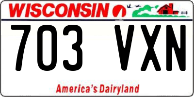 WI license plate 703VXN