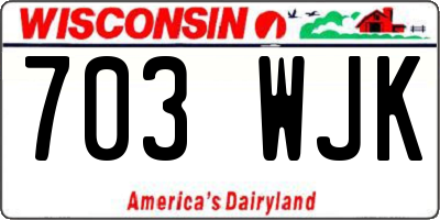 WI license plate 703WJK