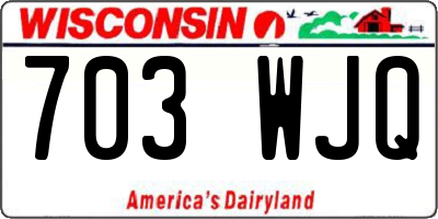 WI license plate 703WJQ