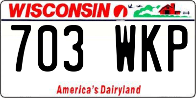 WI license plate 703WKP