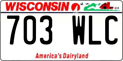WI license plate 703WLC