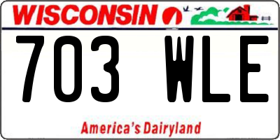 WI license plate 703WLE
