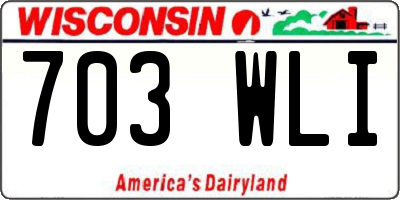 WI license plate 703WLI