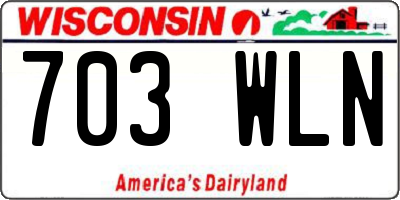WI license plate 703WLN