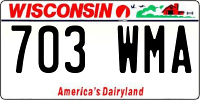 WI license plate 703WMA