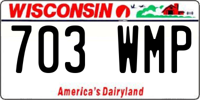 WI license plate 703WMP