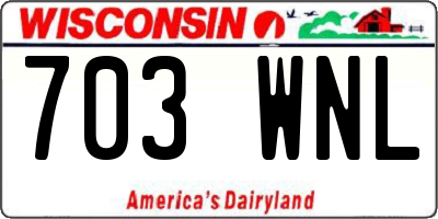WI license plate 703WNL