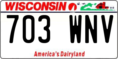 WI license plate 703WNV