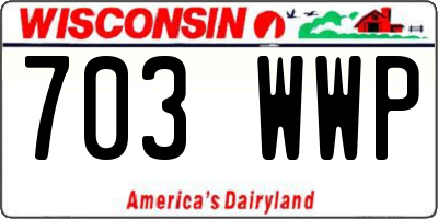 WI license plate 703WWP
