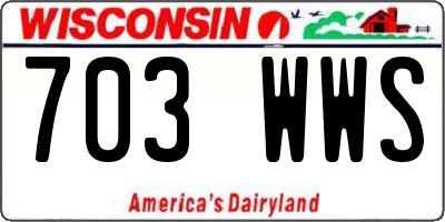 WI license plate 703WWS