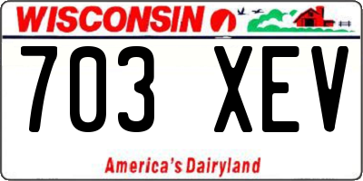 WI license plate 703XEV