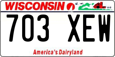 WI license plate 703XEW