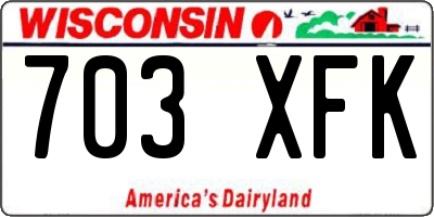 WI license plate 703XFK