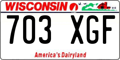 WI license plate 703XGF