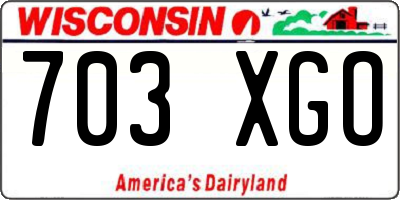 WI license plate 703XGO