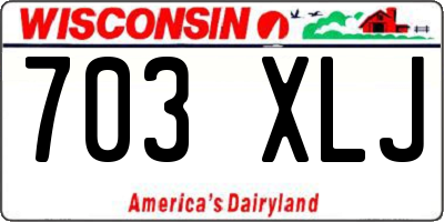 WI license plate 703XLJ