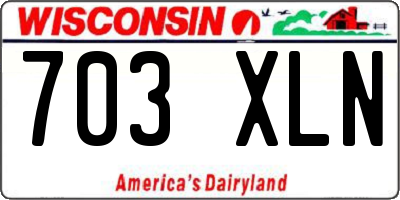 WI license plate 703XLN