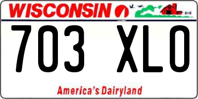 WI license plate 703XLO