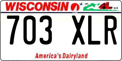 WI license plate 703XLR