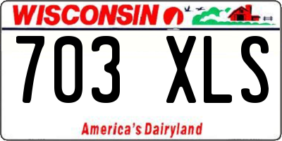 WI license plate 703XLS
