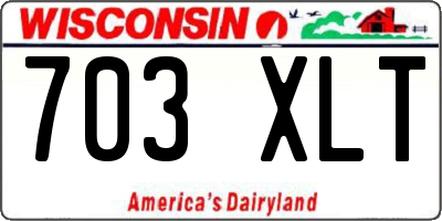 WI license plate 703XLT