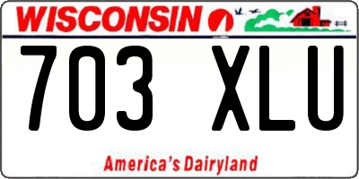 WI license plate 703XLU