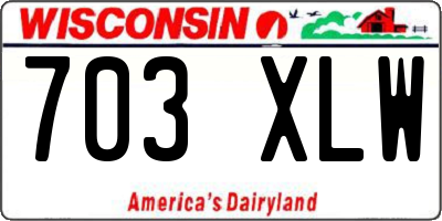 WI license plate 703XLW
