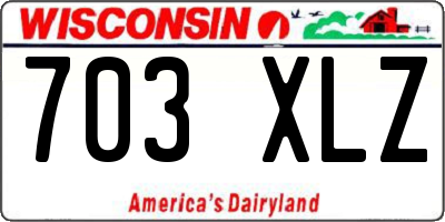 WI license plate 703XLZ