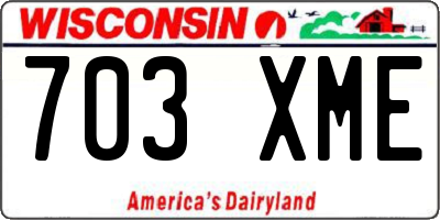 WI license plate 703XME
