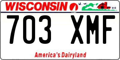 WI license plate 703XMF