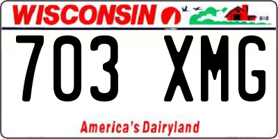 WI license plate 703XMG