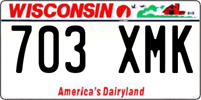 WI license plate 703XMK