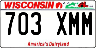 WI license plate 703XMM