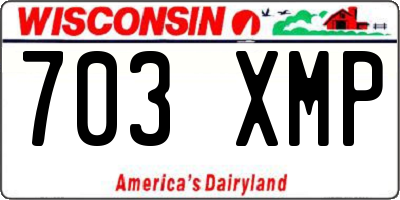 WI license plate 703XMP