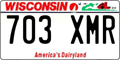 WI license plate 703XMR