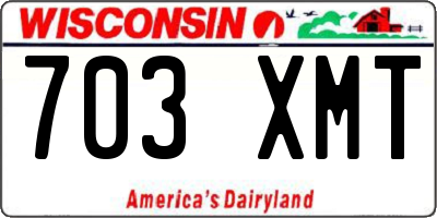 WI license plate 703XMT