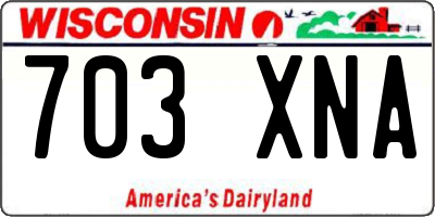 WI license plate 703XNA