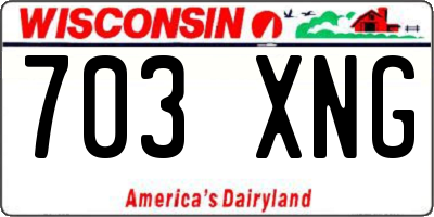 WI license plate 703XNG