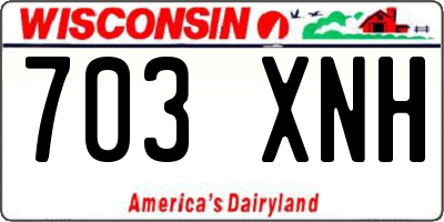 WI license plate 703XNH