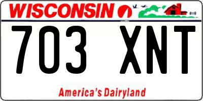 WI license plate 703XNT