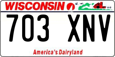 WI license plate 703XNV
