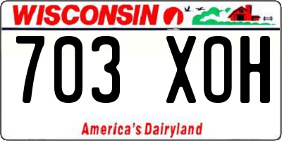 WI license plate 703XOH