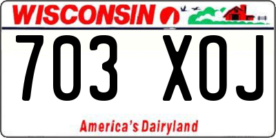 WI license plate 703XOJ