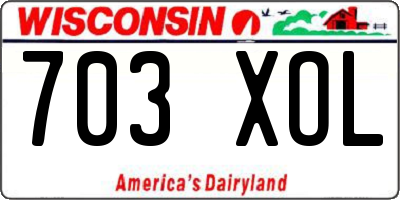 WI license plate 703XOL