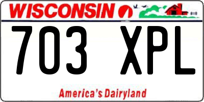 WI license plate 703XPL
