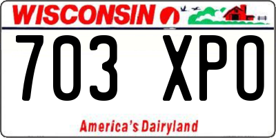 WI license plate 703XPO