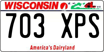 WI license plate 703XPS