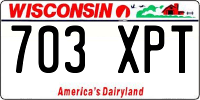 WI license plate 703XPT